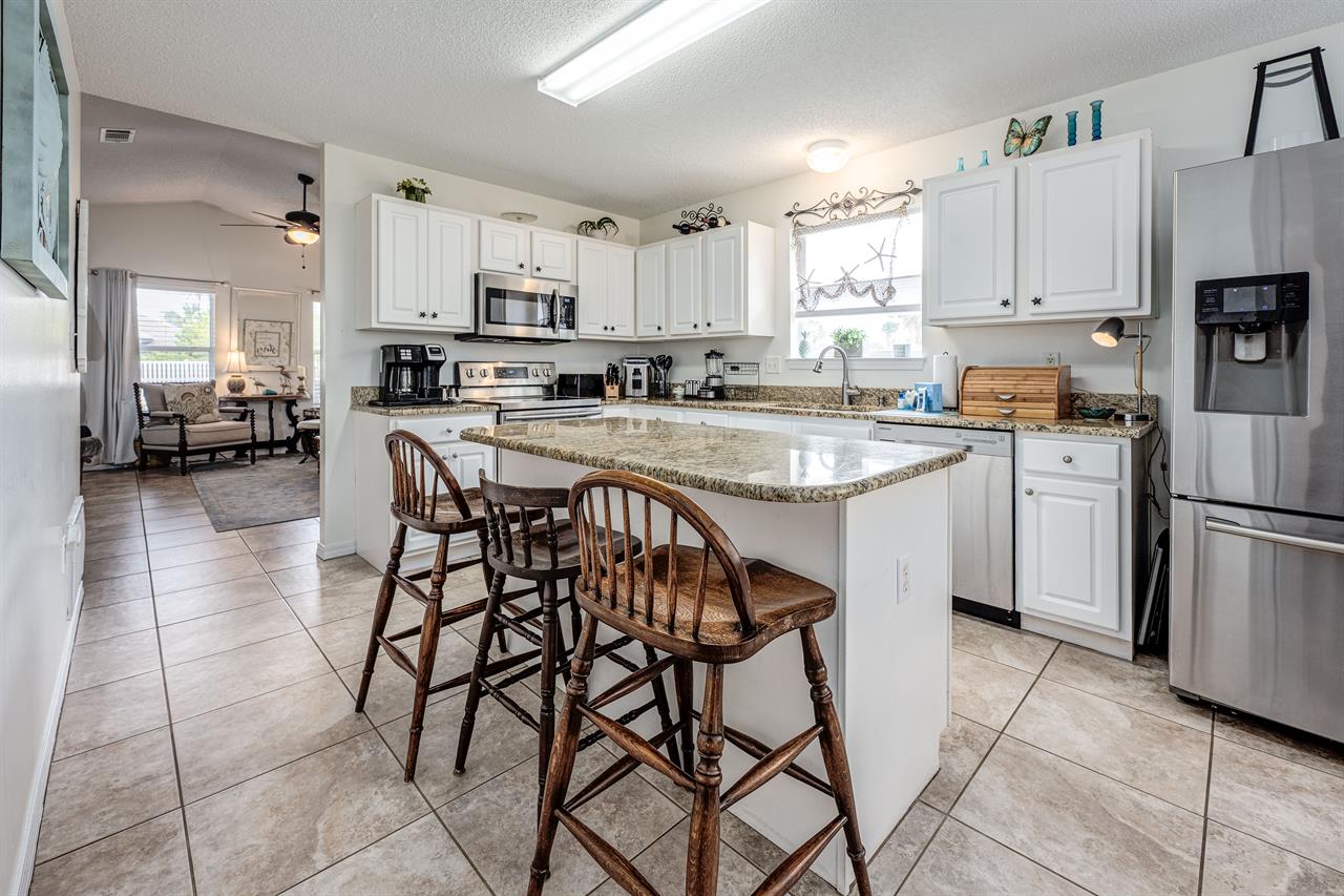 Dining nook with bar stools
