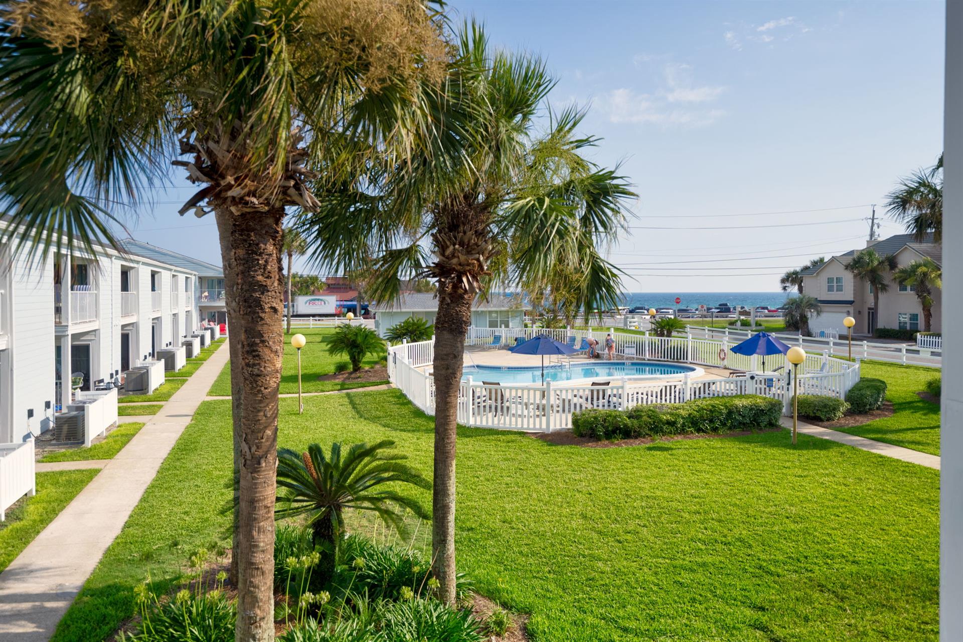 Pool view from balcony