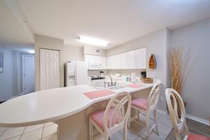 Kitchen bar area and kitchen