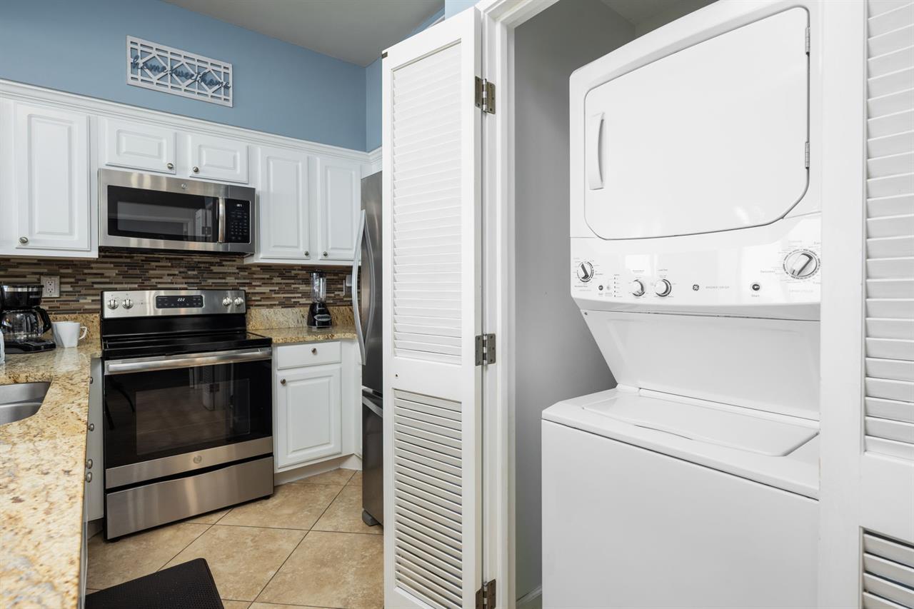 Laundry in kitchen area