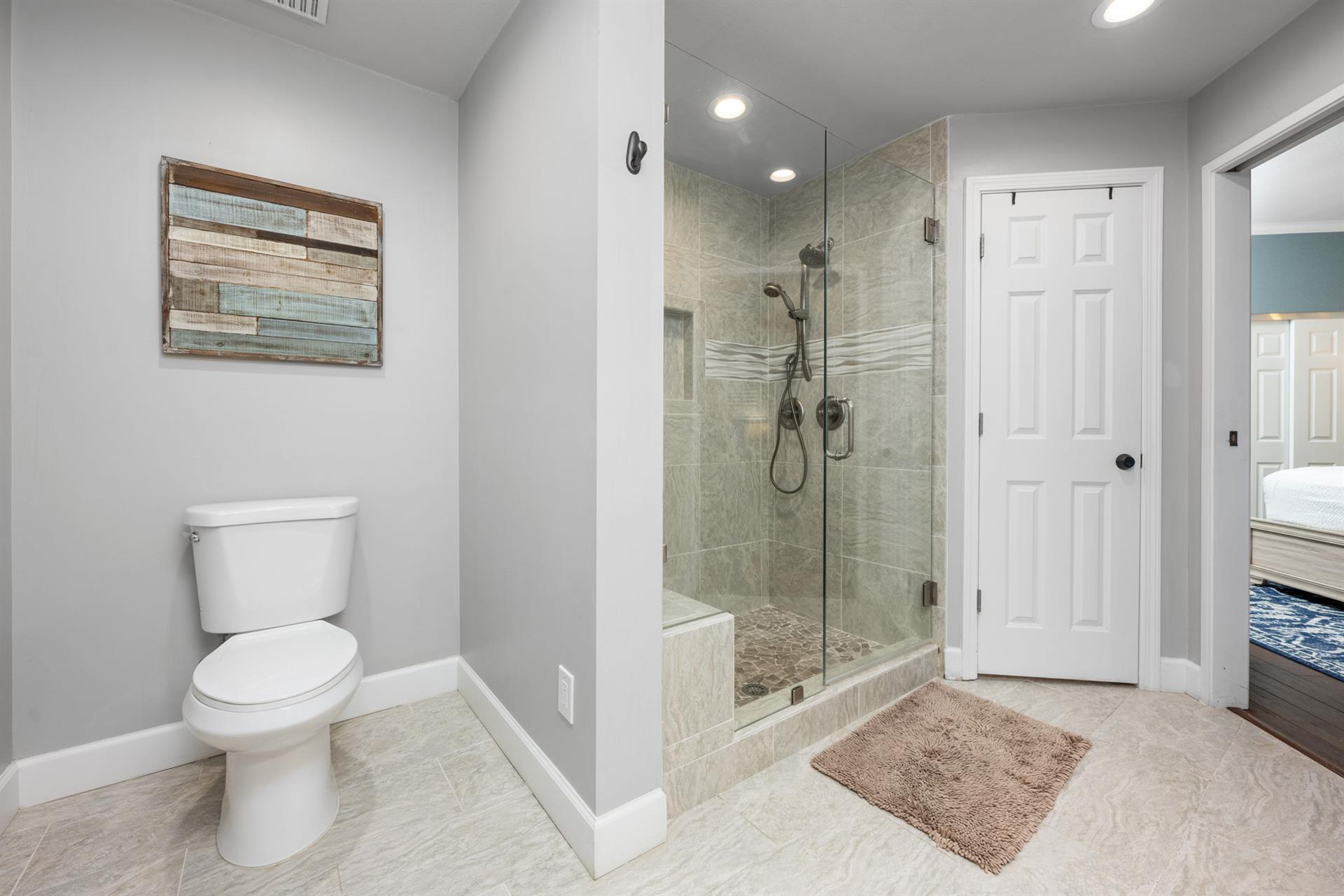 Master bathroom with shower