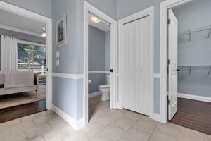 Master bathroom with separate toilet room