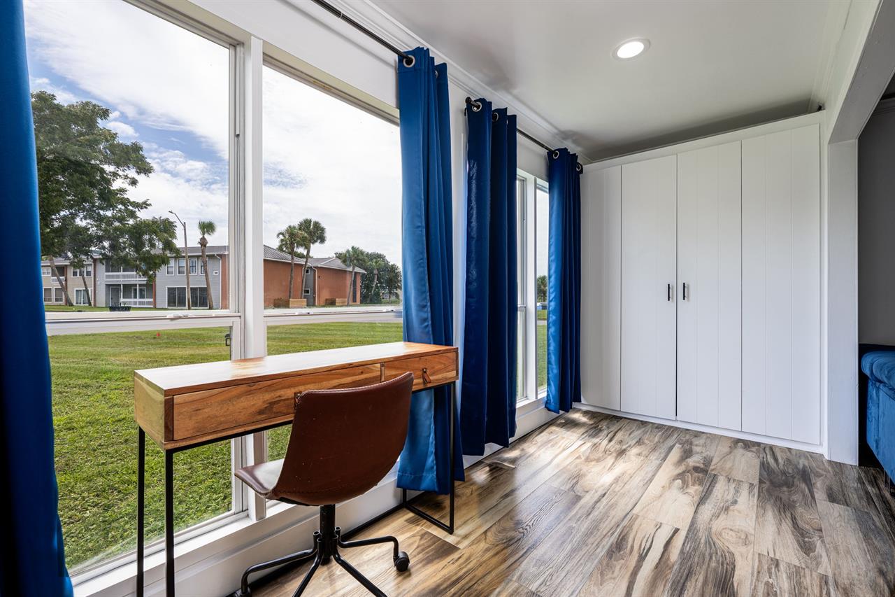 Desk area with a view