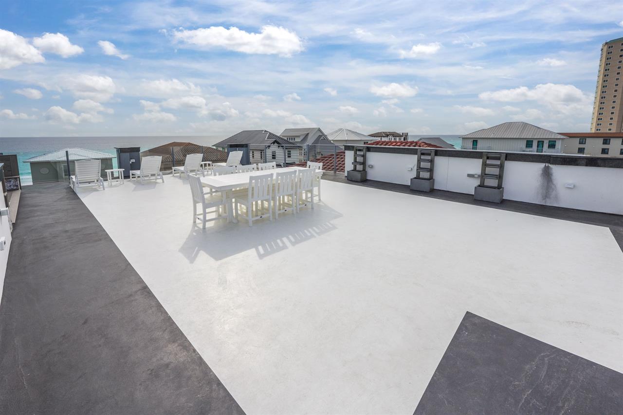 Rooftop dining area