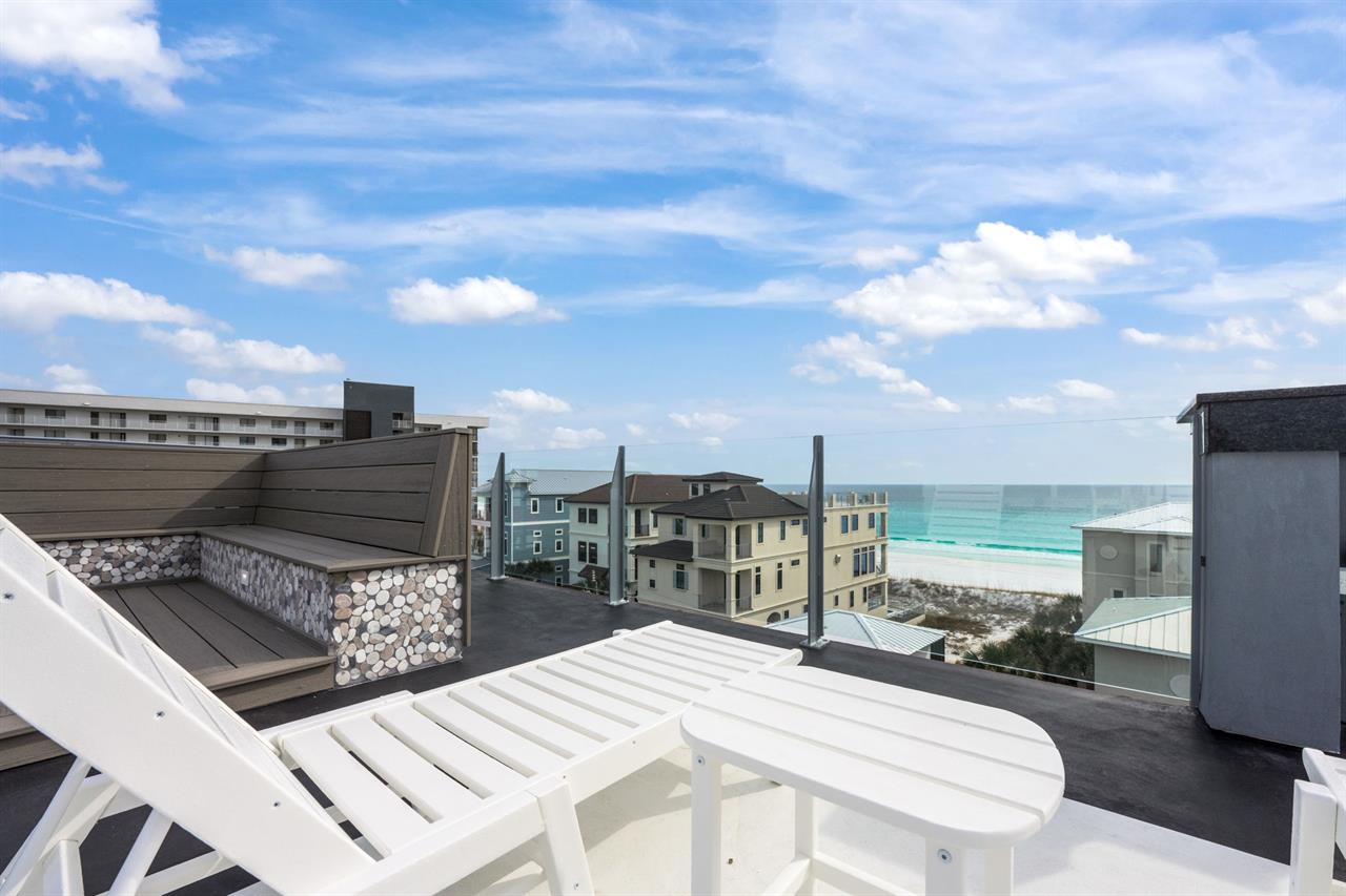 Views from the rooftop lounge