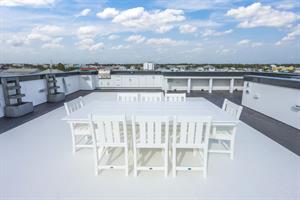 Rooftop dining area