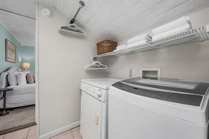 Laundry area in upstairs bathroom