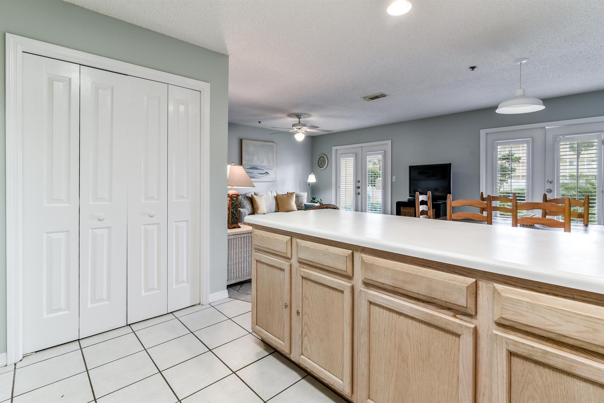Kitchen to living area