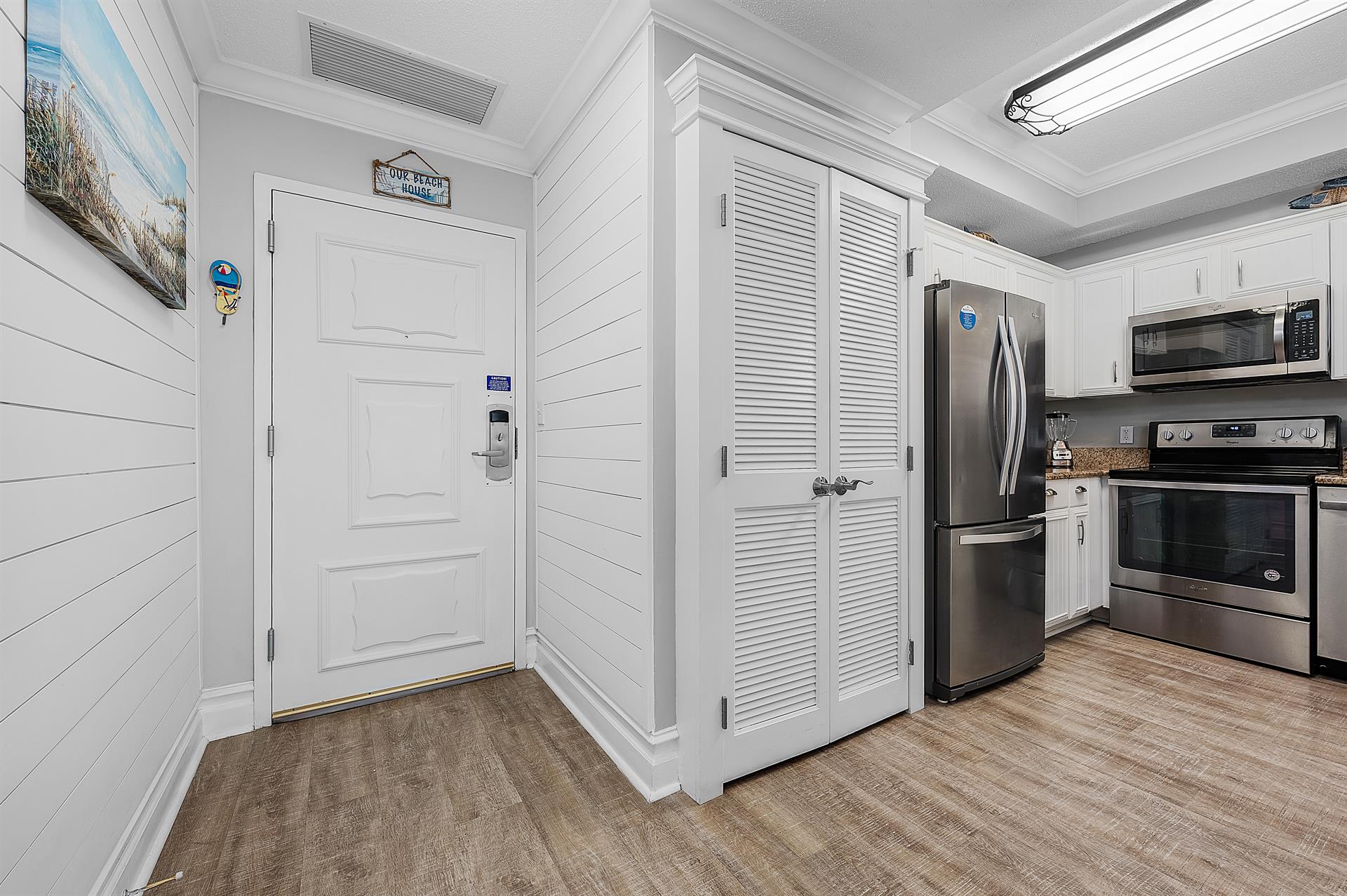 Kitchen area  entry door