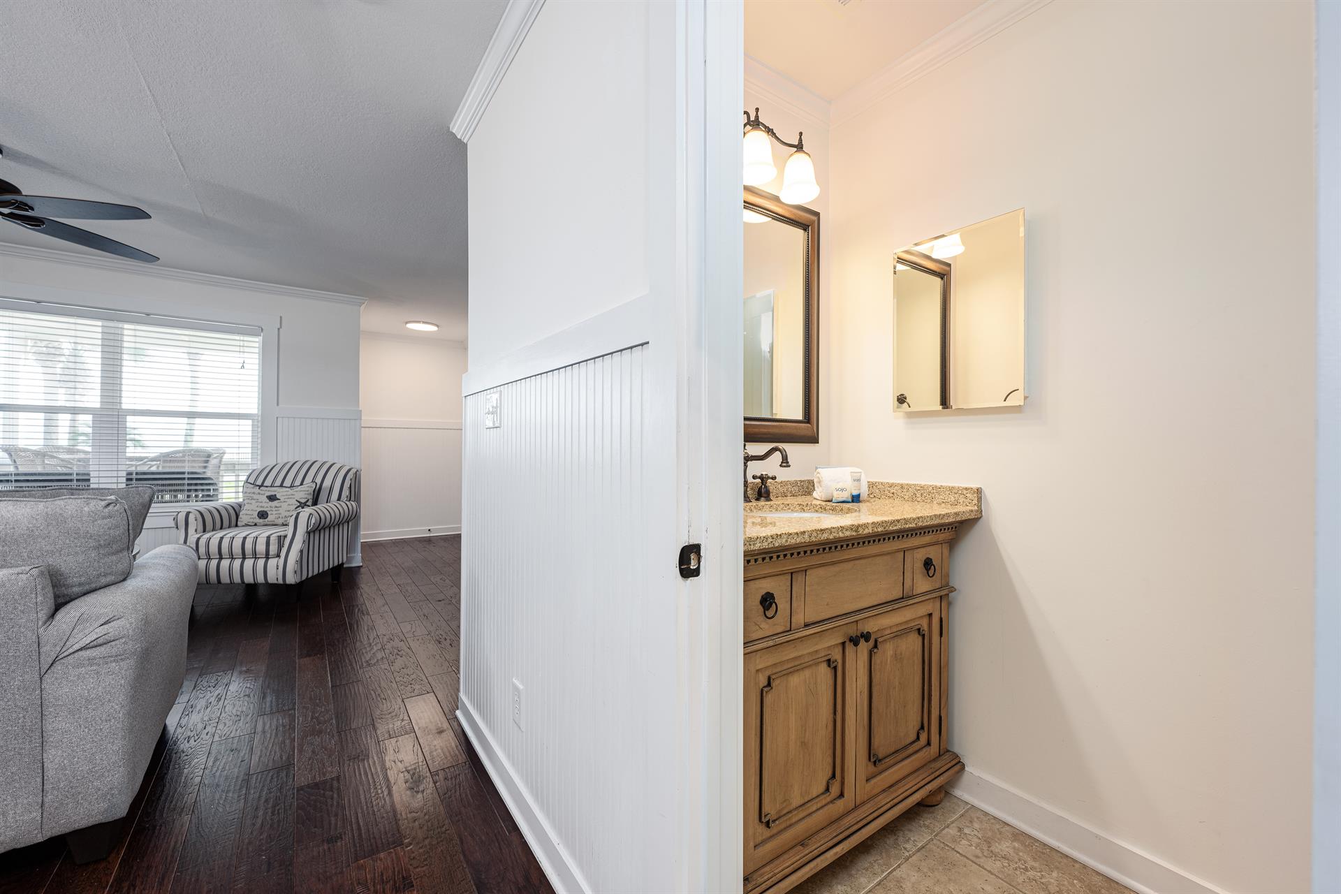 Dining areaentry to half bath