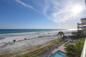 Overlooking the pool to the beach