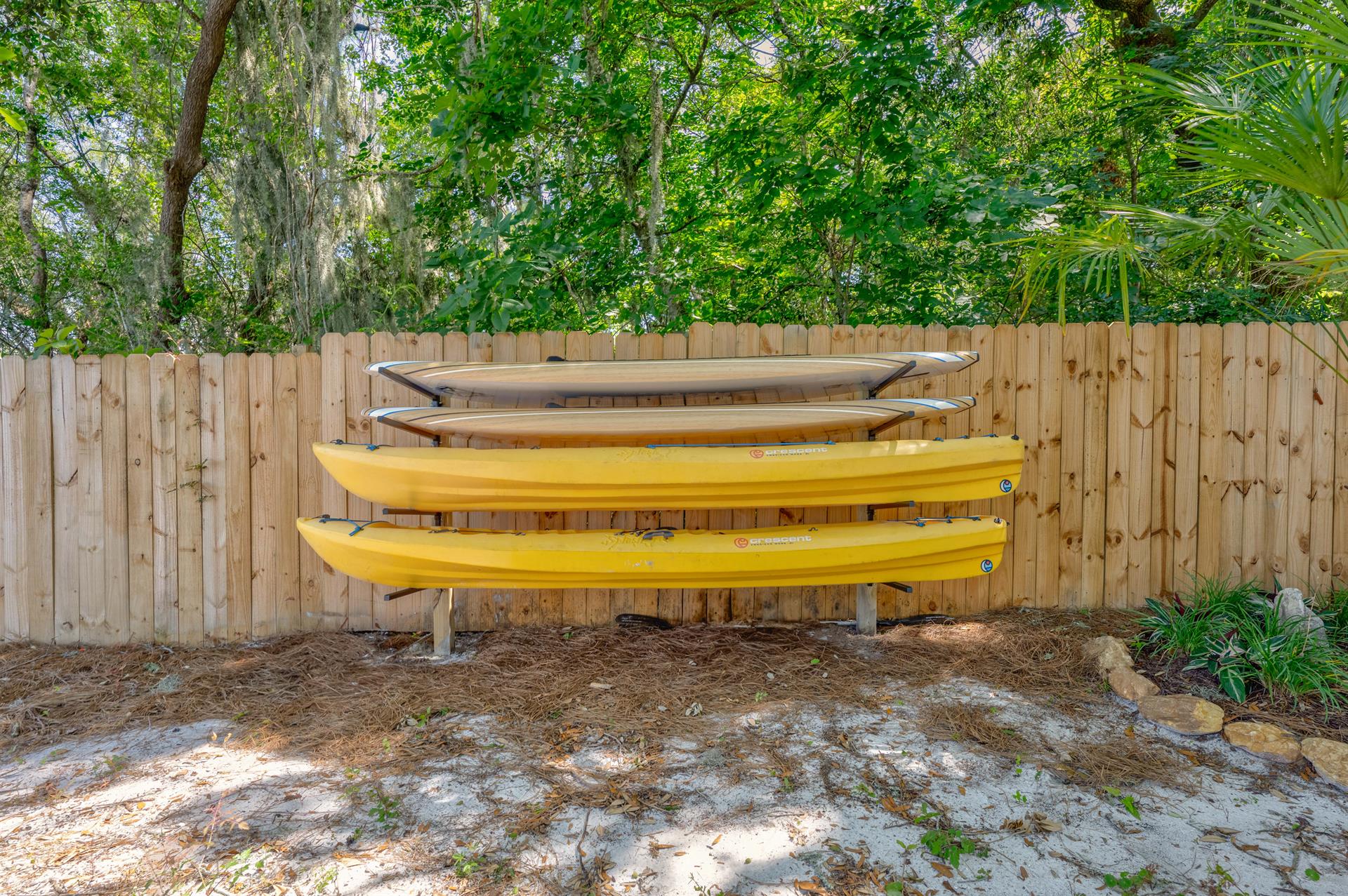 Kayaks  paddleboards