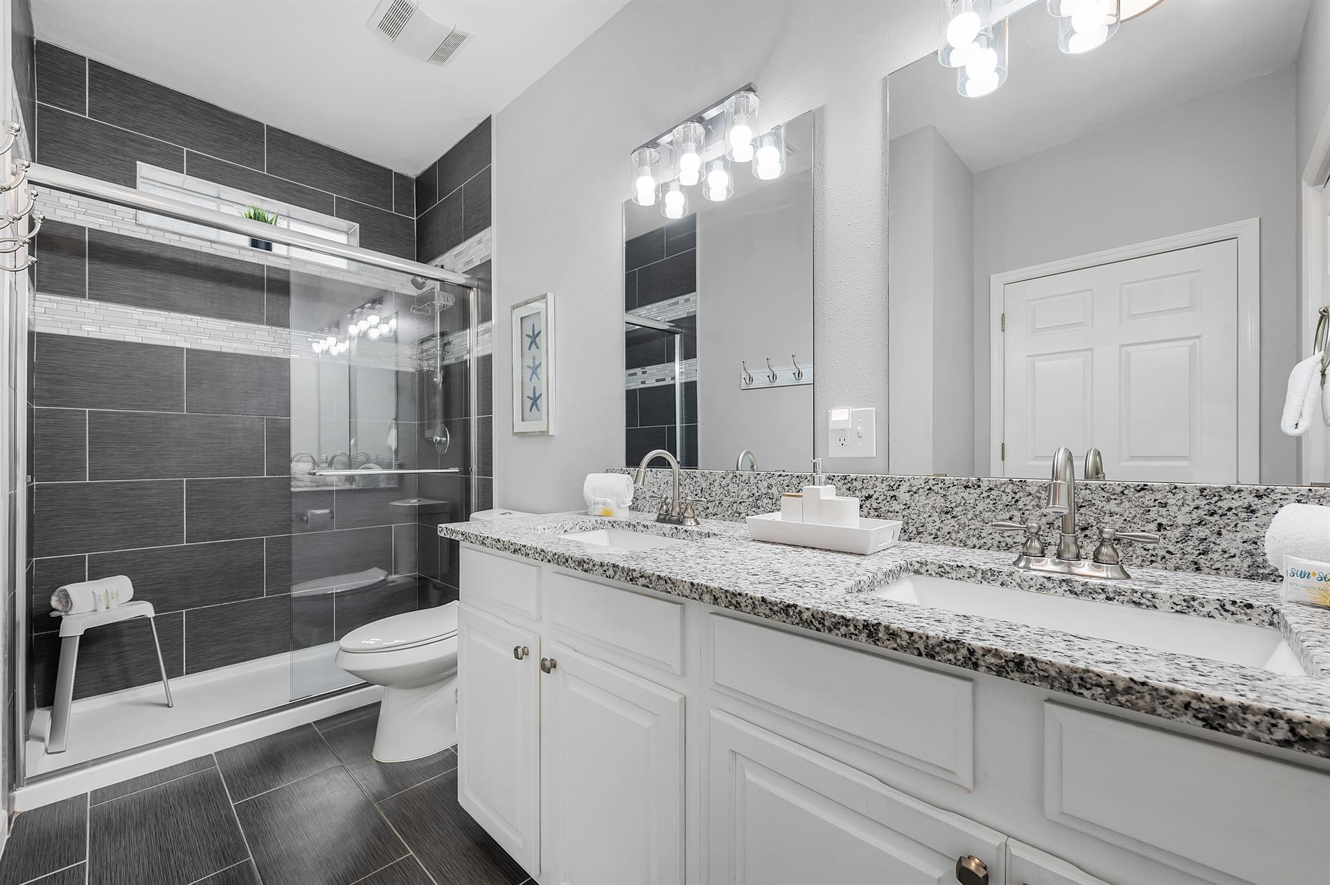 Downstairs master bathroom