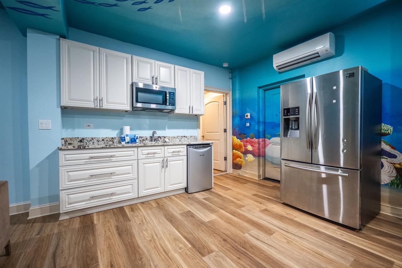 Kids underwater room with kitchen lower level