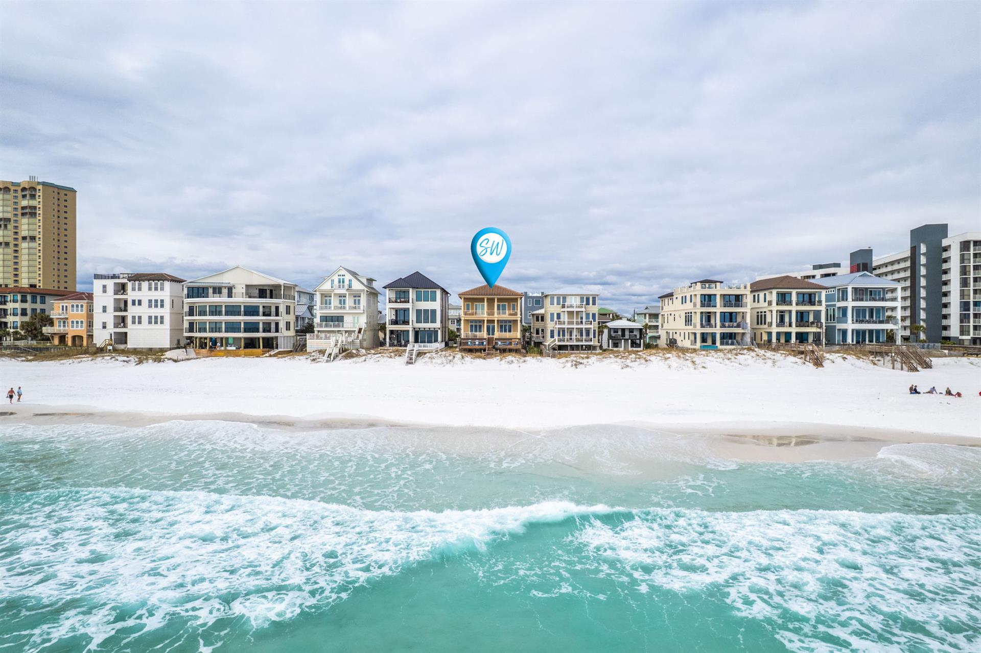 View of home from beach