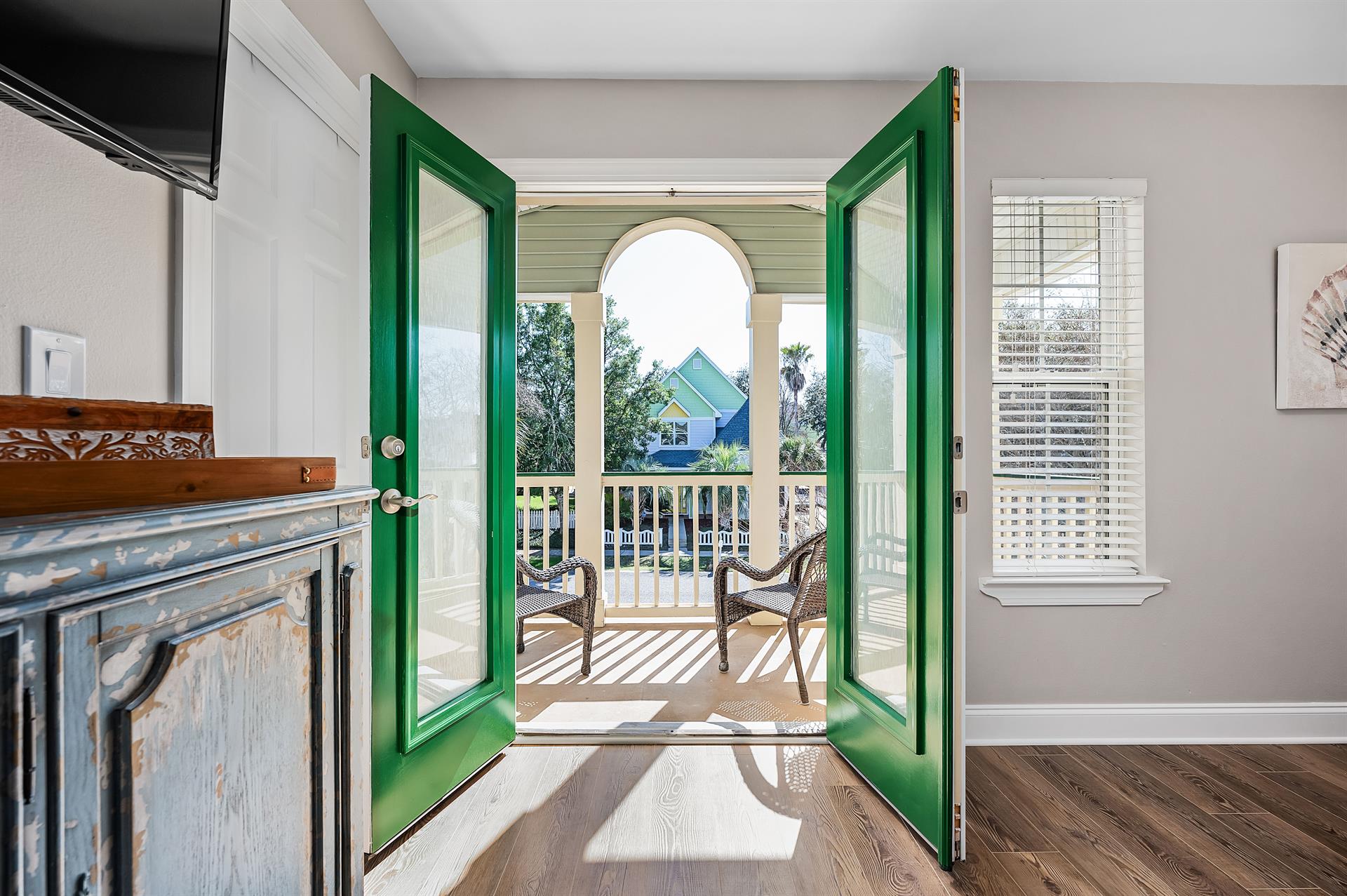 Master bedroom wentry to balcony