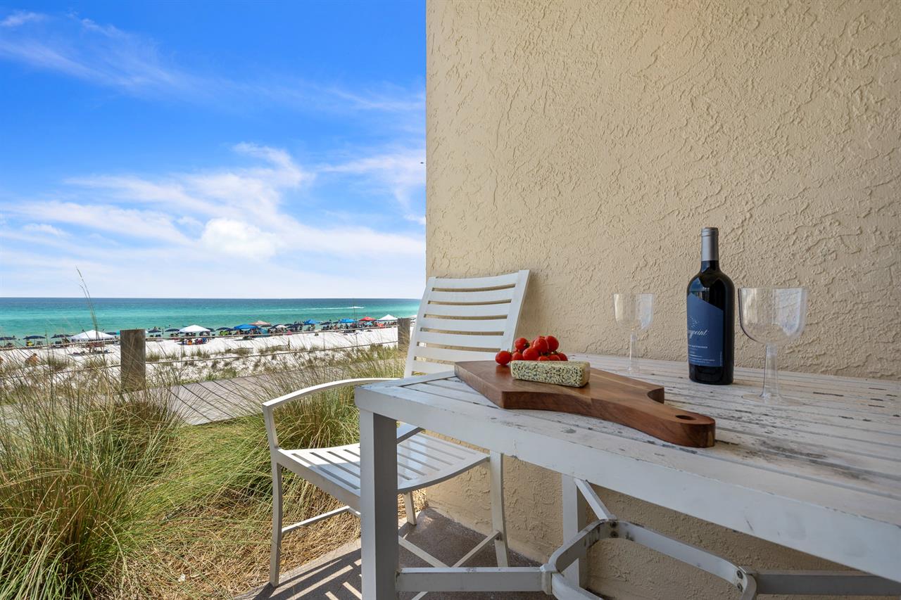 Back patio overlooking the Gulf
