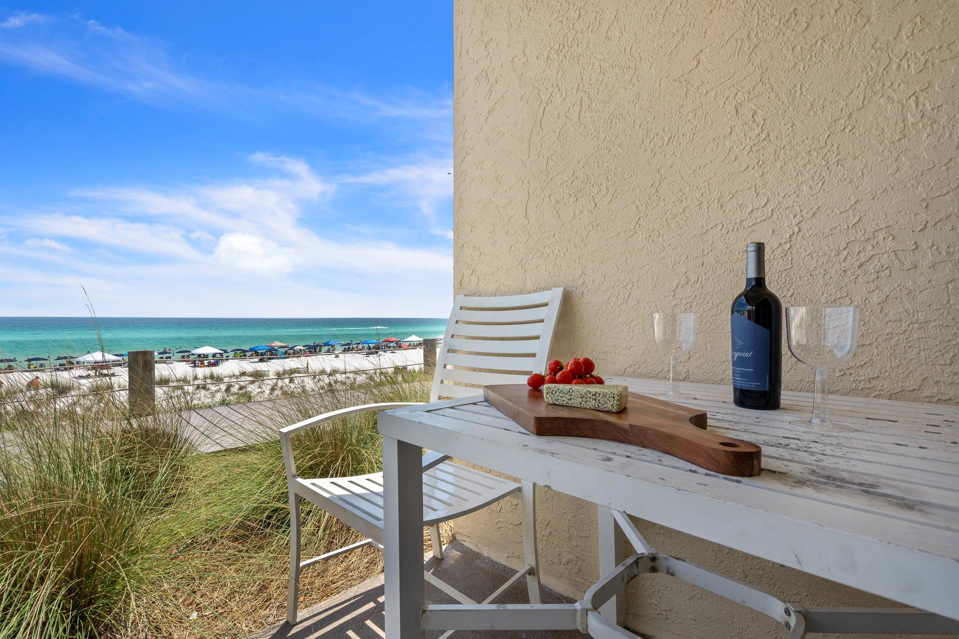 Back patio overlooking the Gulf