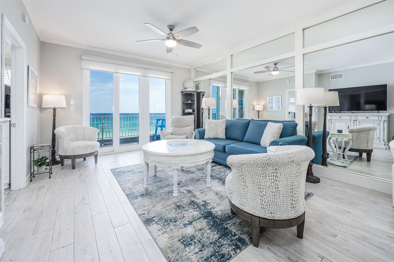 New renovated living room to balcony access