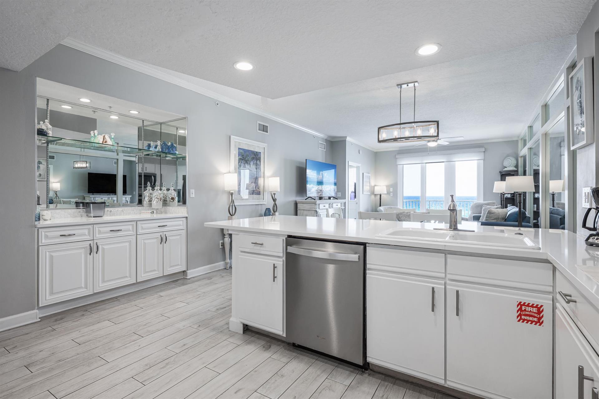 Kitchen to dining view