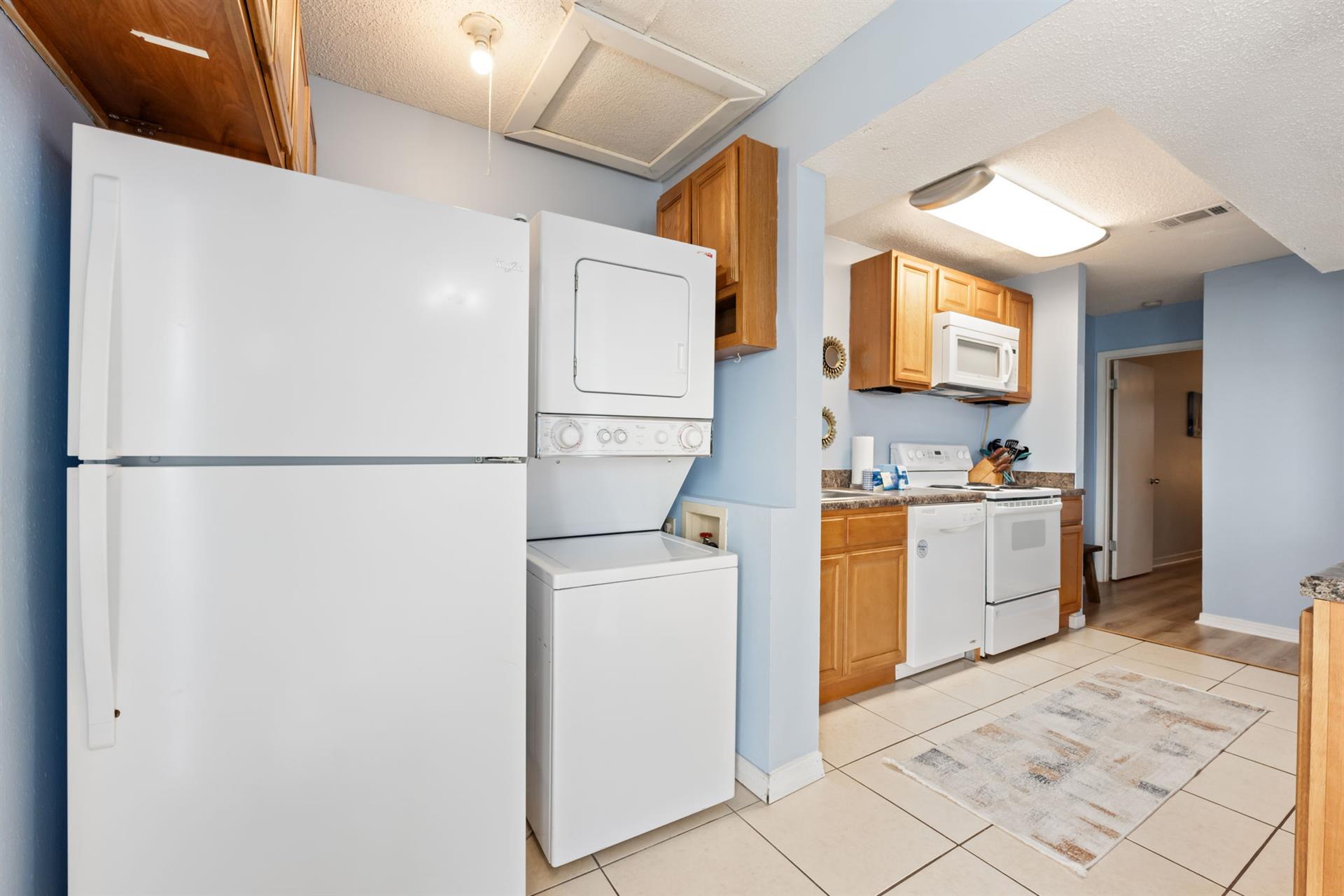 Washer  Dryer located next to kitchen