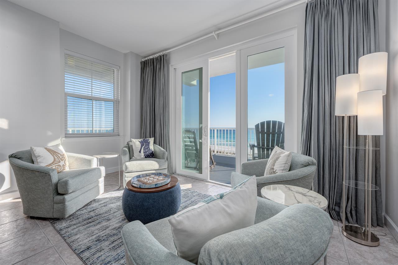 Living room seating to balcony