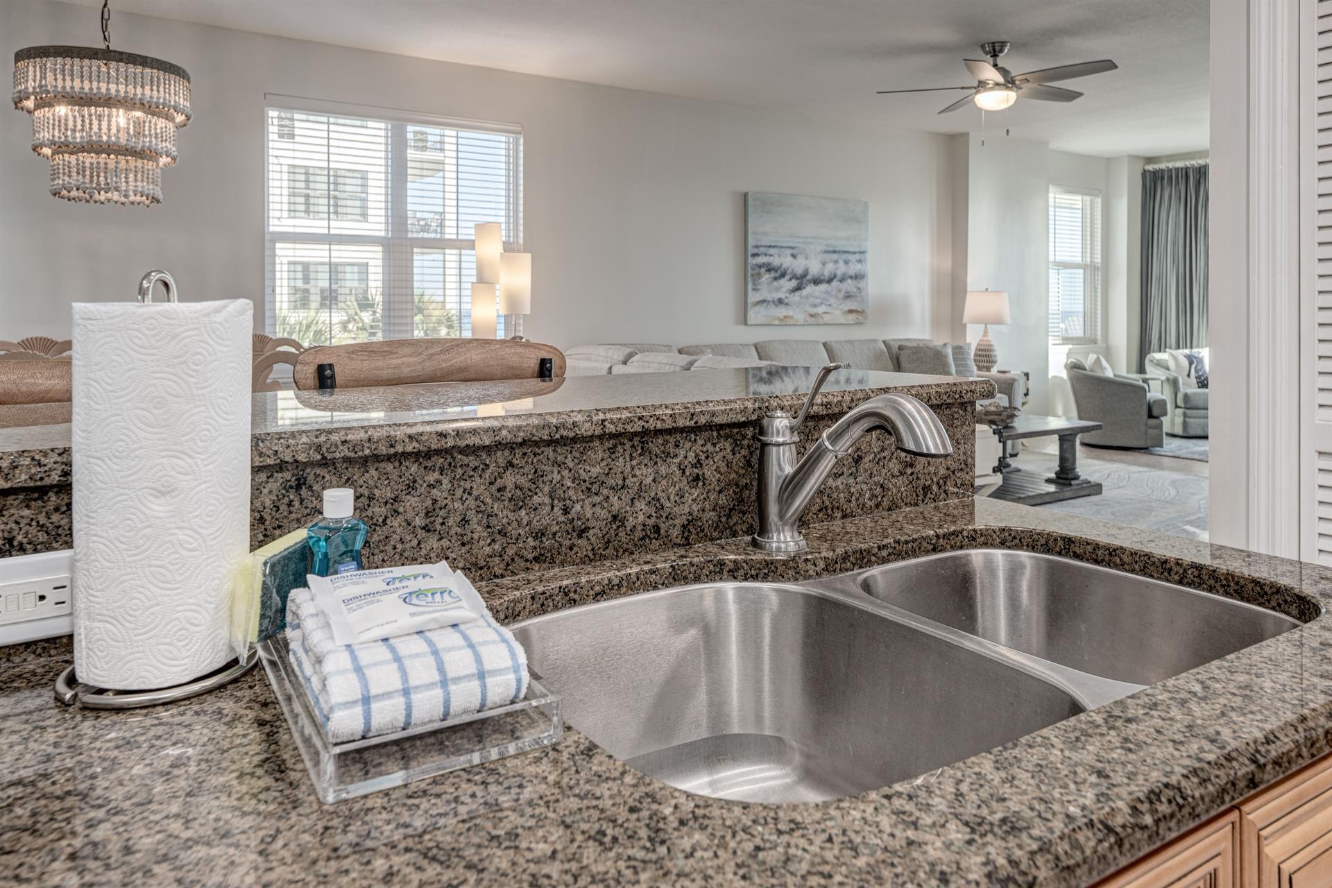 Kitchen to living room view