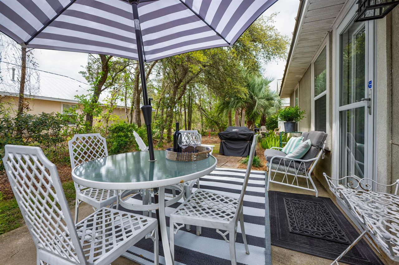Outside patio seating