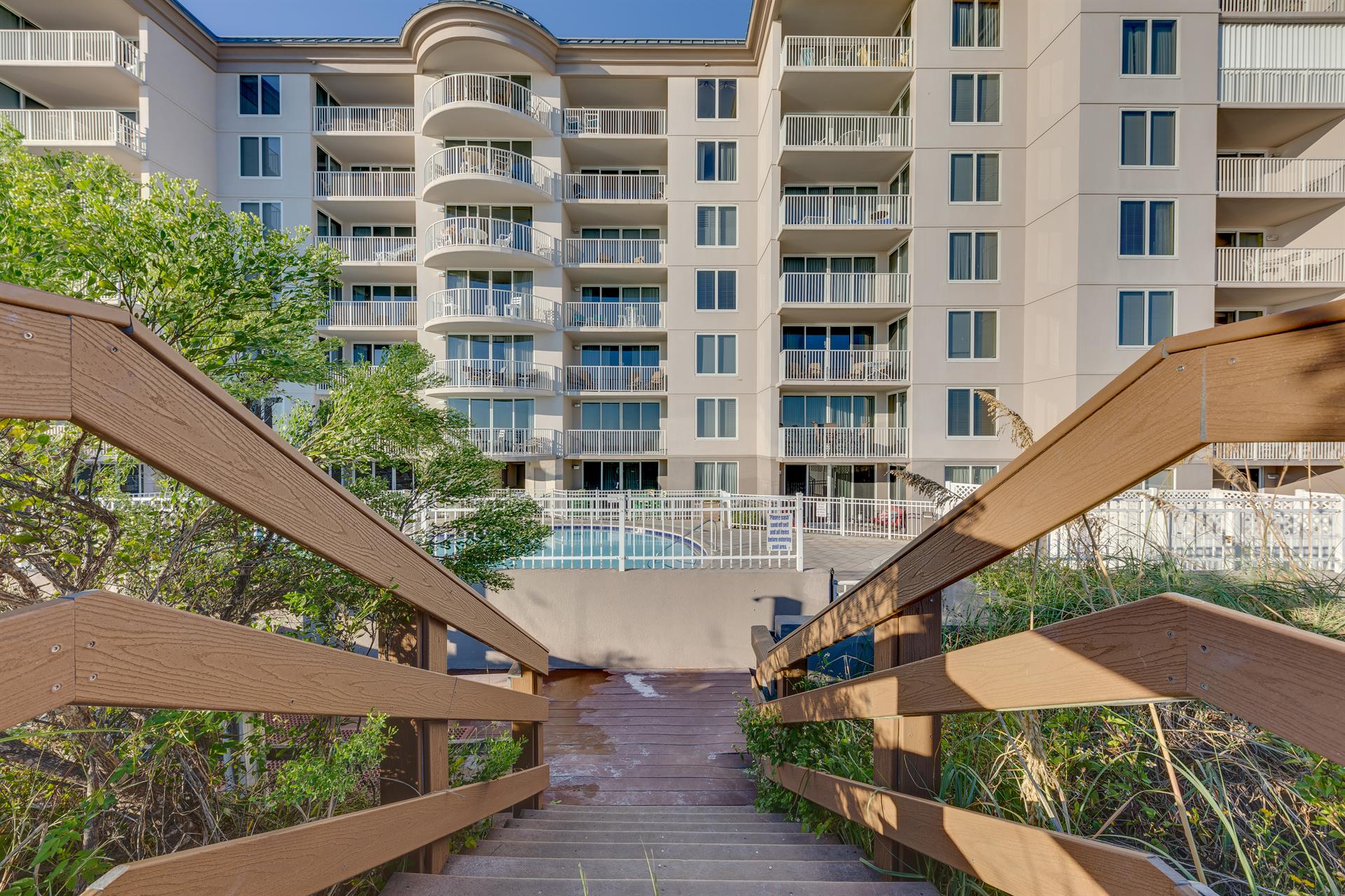 Boardwalk View to Building
