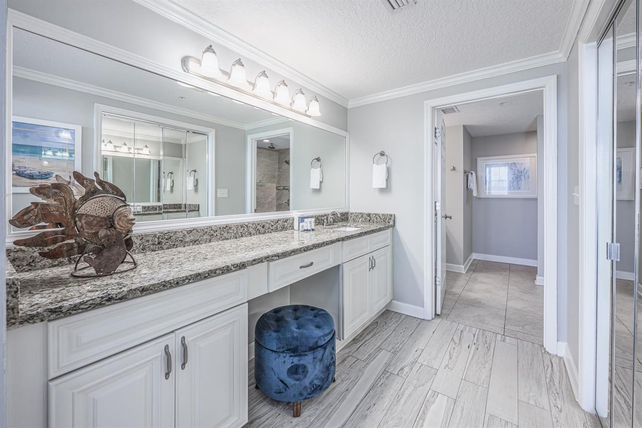Master bathroom vanity area