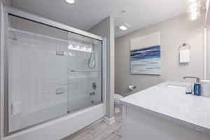 Guest bathroom with tub  shower combo