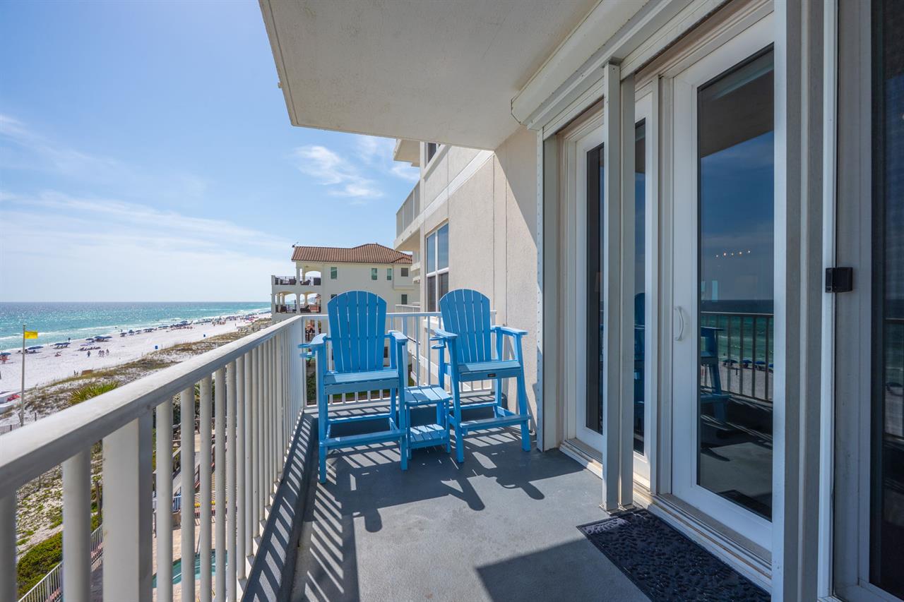 Elevated balcony seating   You can see for miles 