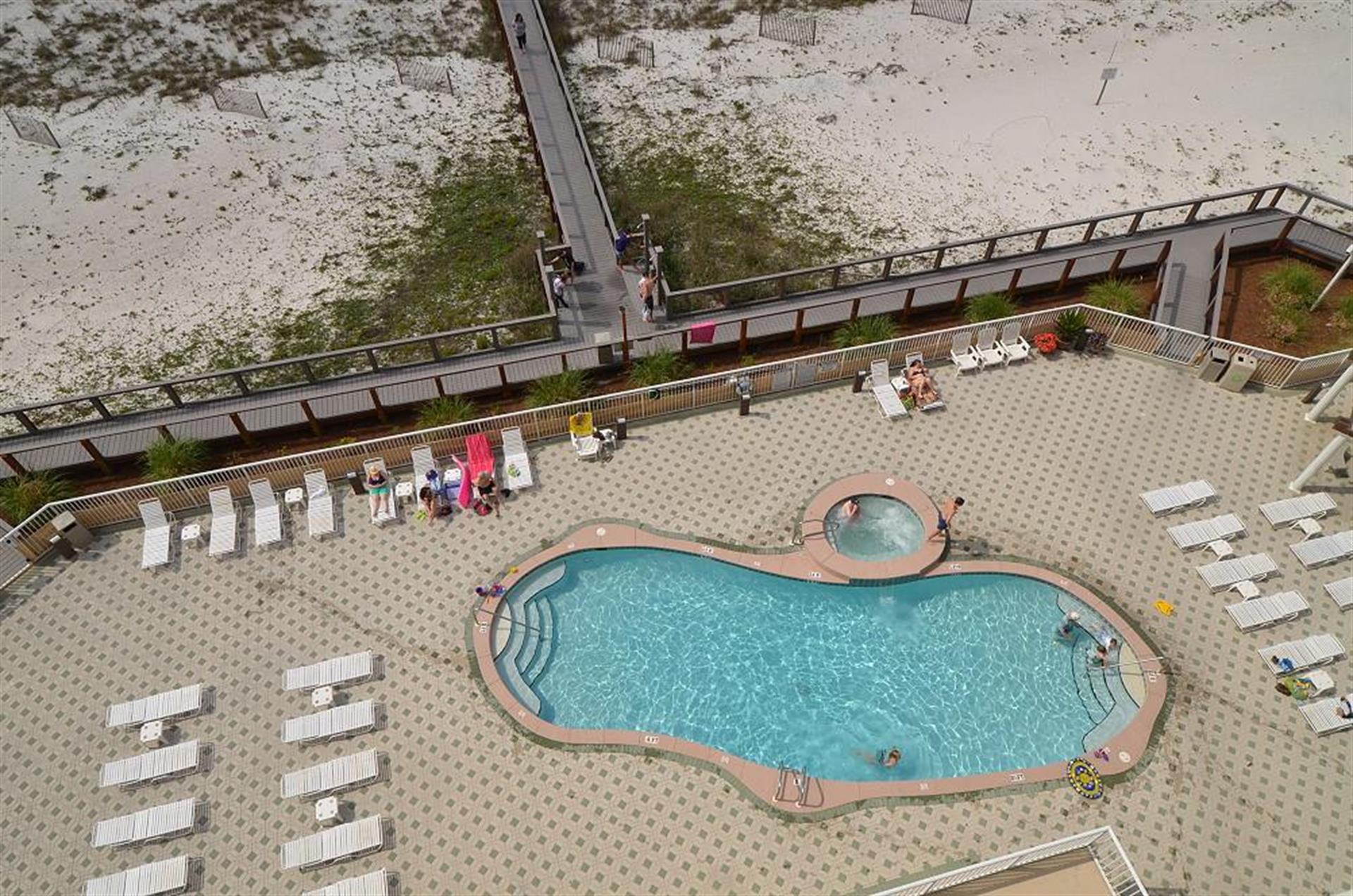 View of Pool from Balcony