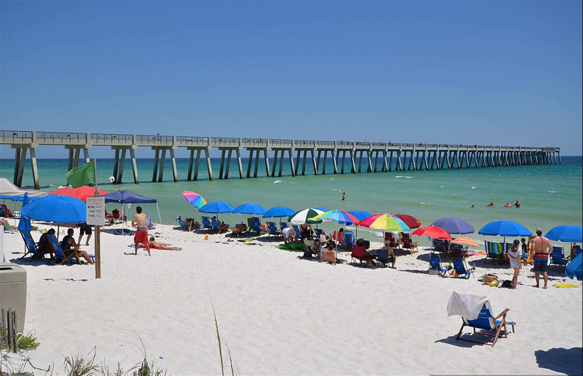 Summer Wind Beach by pier