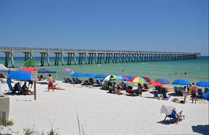 Summer Wind Beach by pier