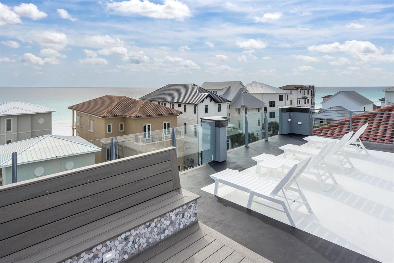 Views from the rooftop lounge