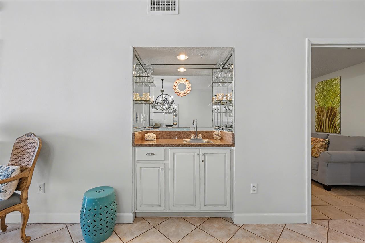 Wet Bar located in Dining Area
