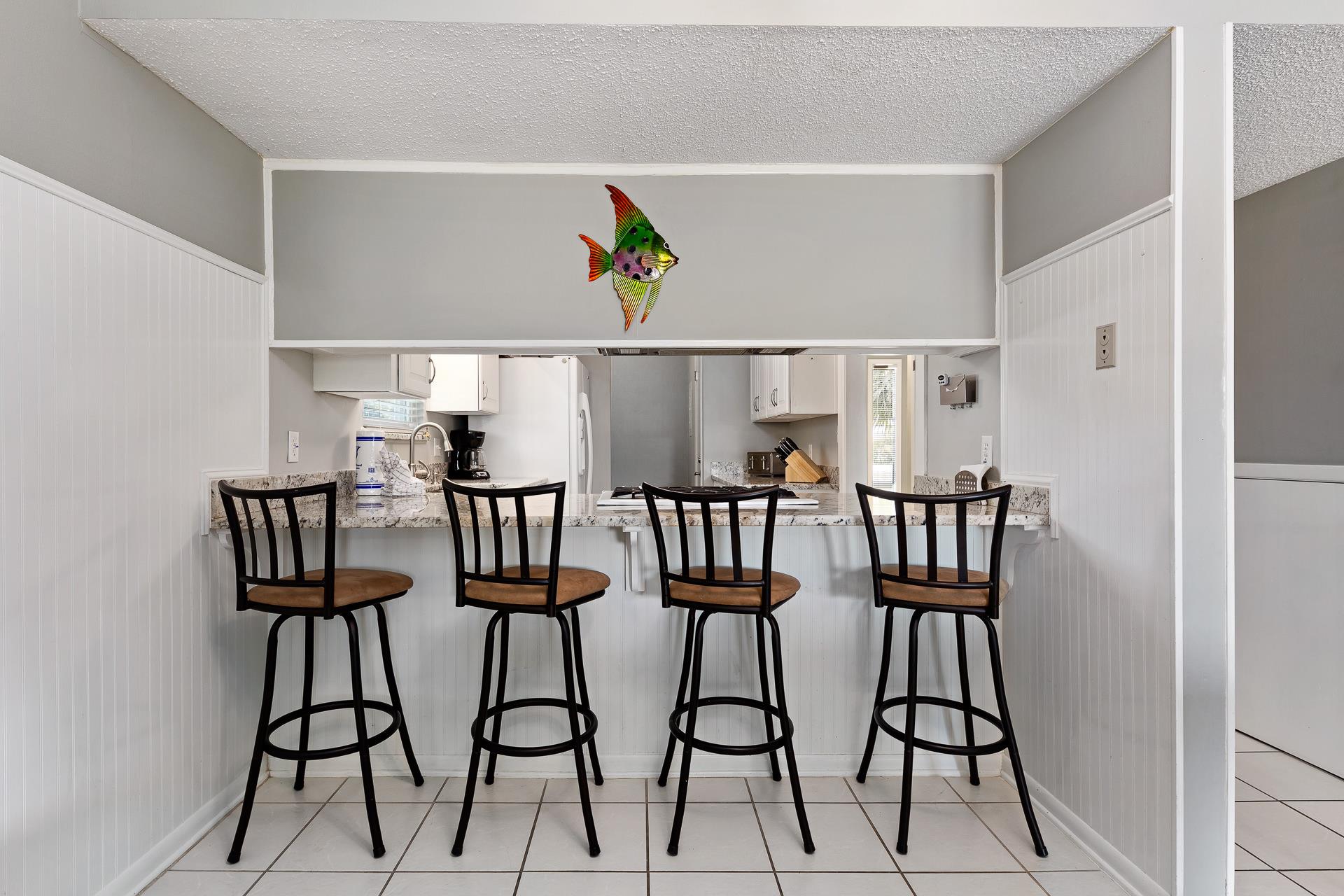 breakfast bar seats 4