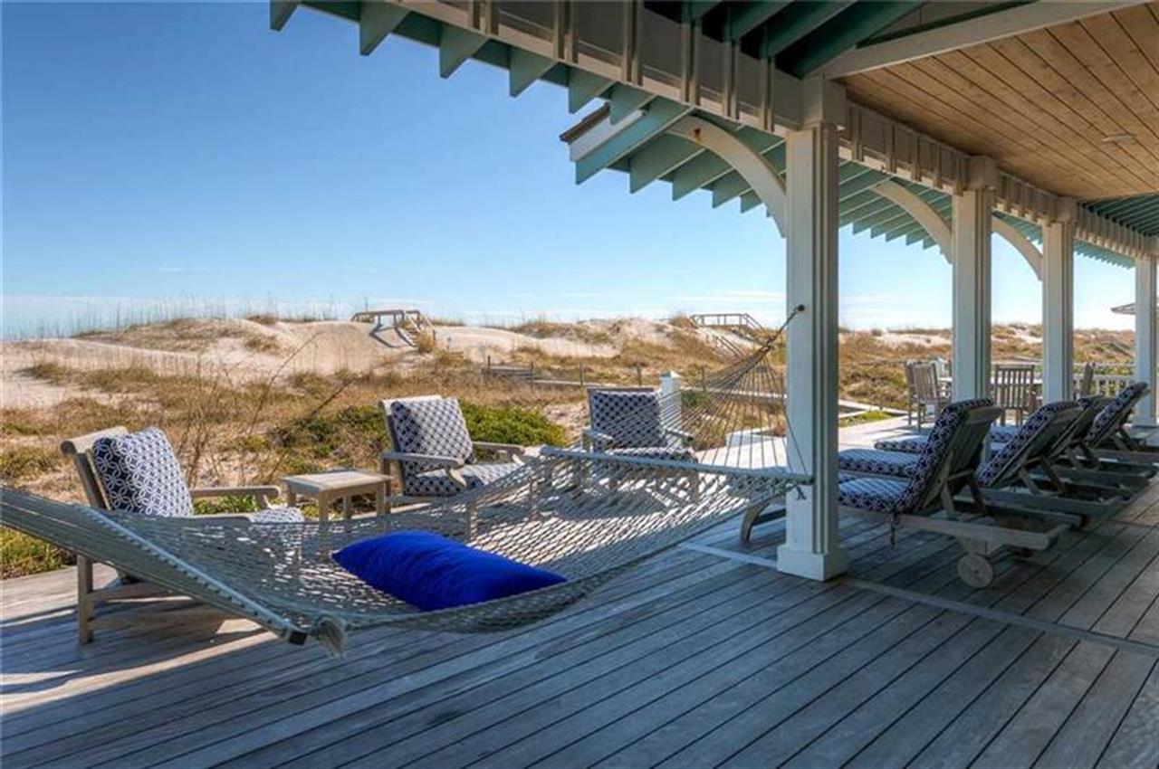 Bald Head Island hammock on porch