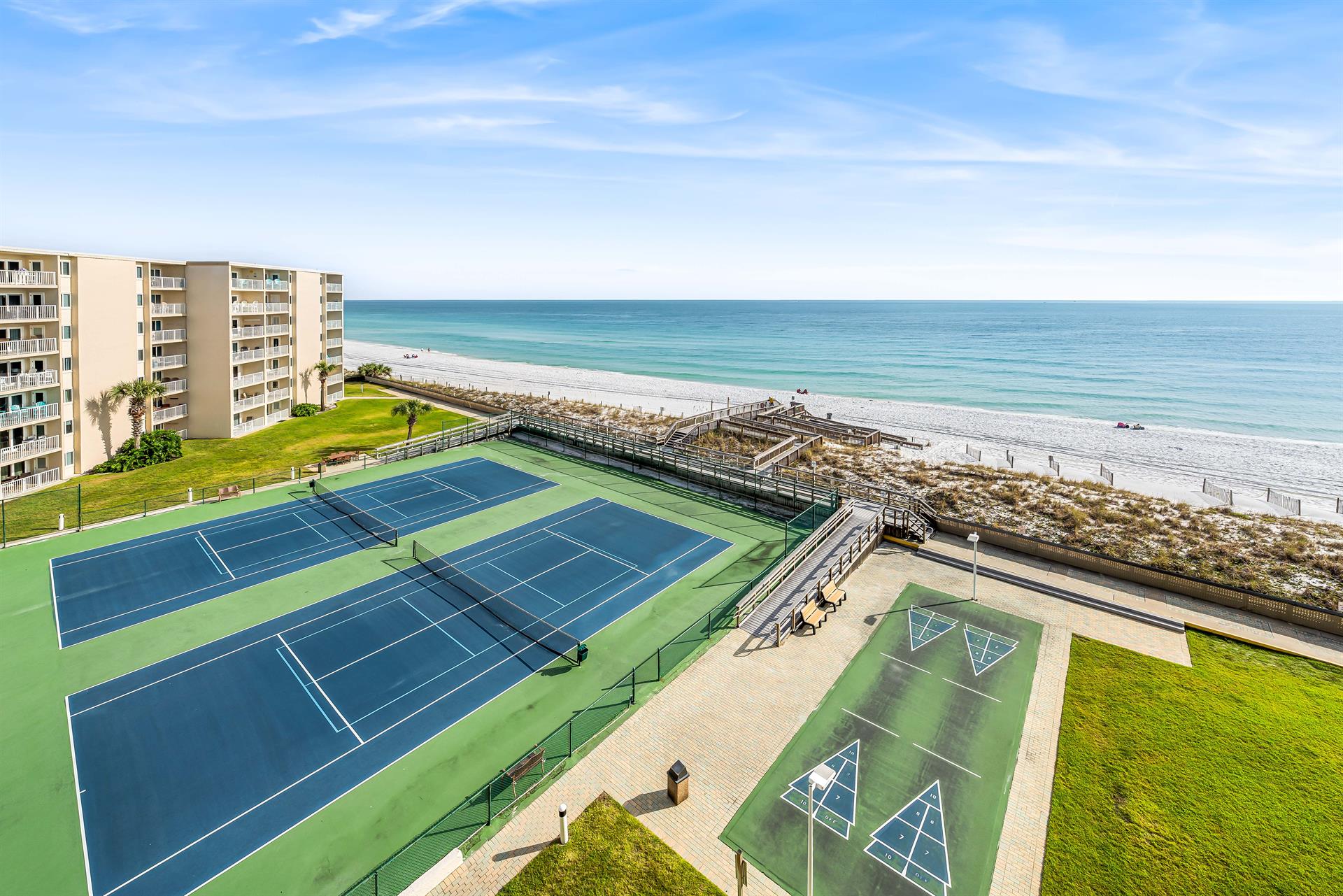 HSRC Tennis Court And Beach View
