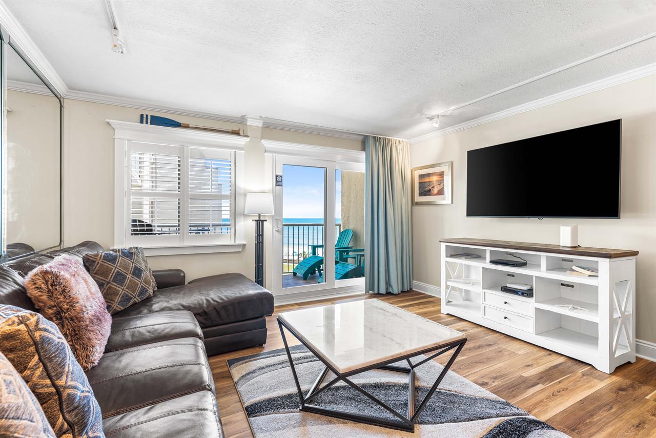 Enjoy FREE Cable TV and Movies on the Large Flat Screen TV