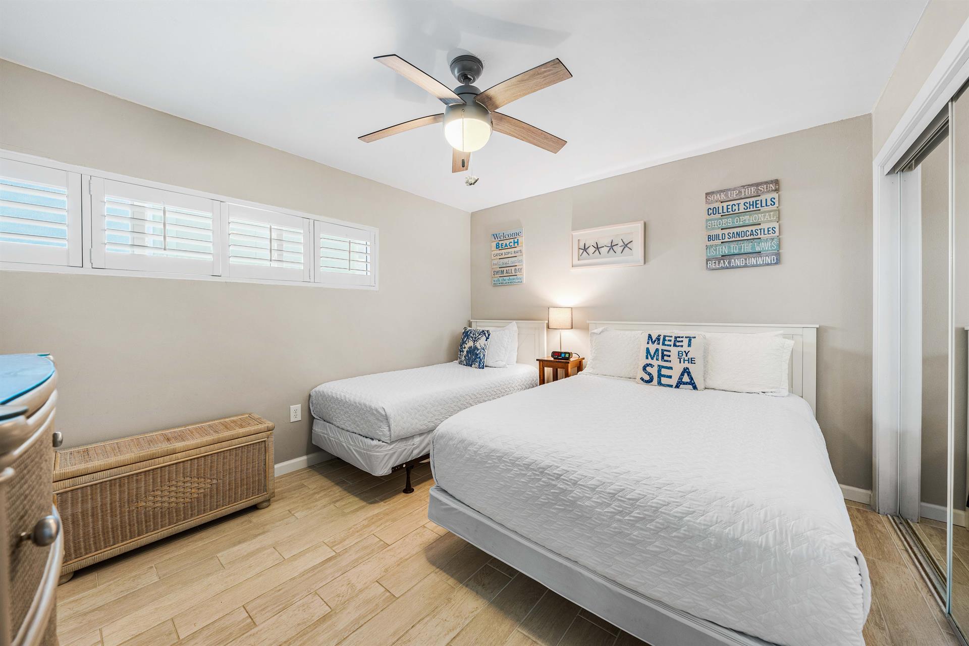 Guest Bedroom with Queen and Twin Bed