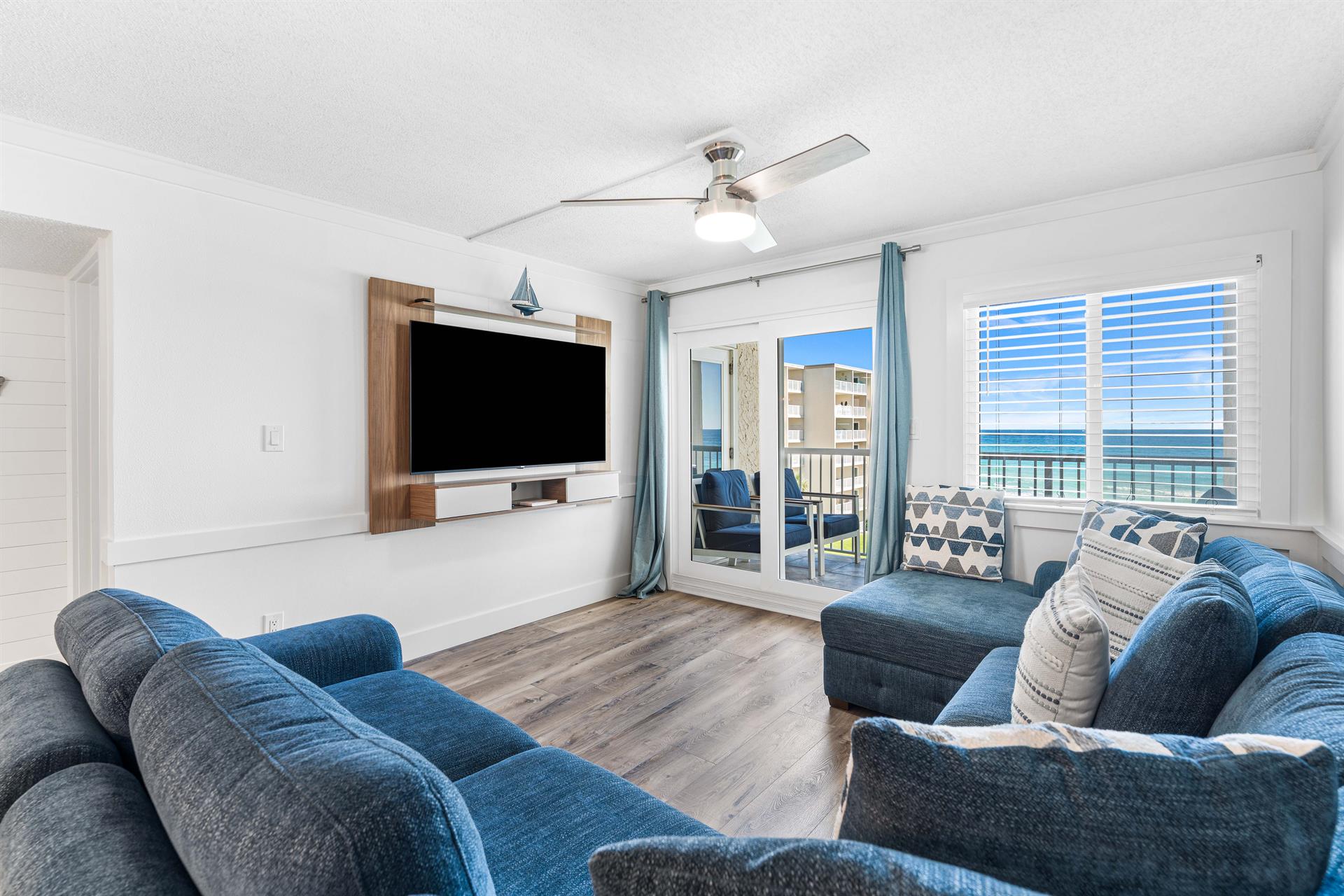 Coastal Comfort – Bright and airy living space featuring a huge