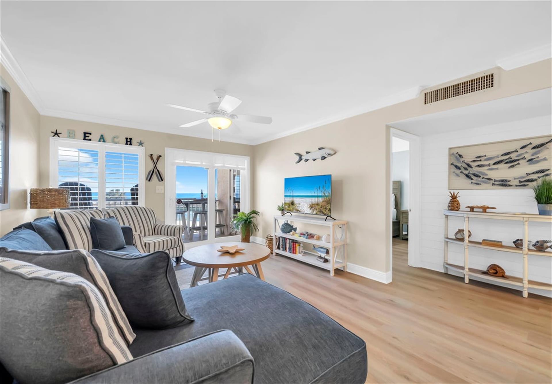 Living Area with New Sectional Sleeper Sofa