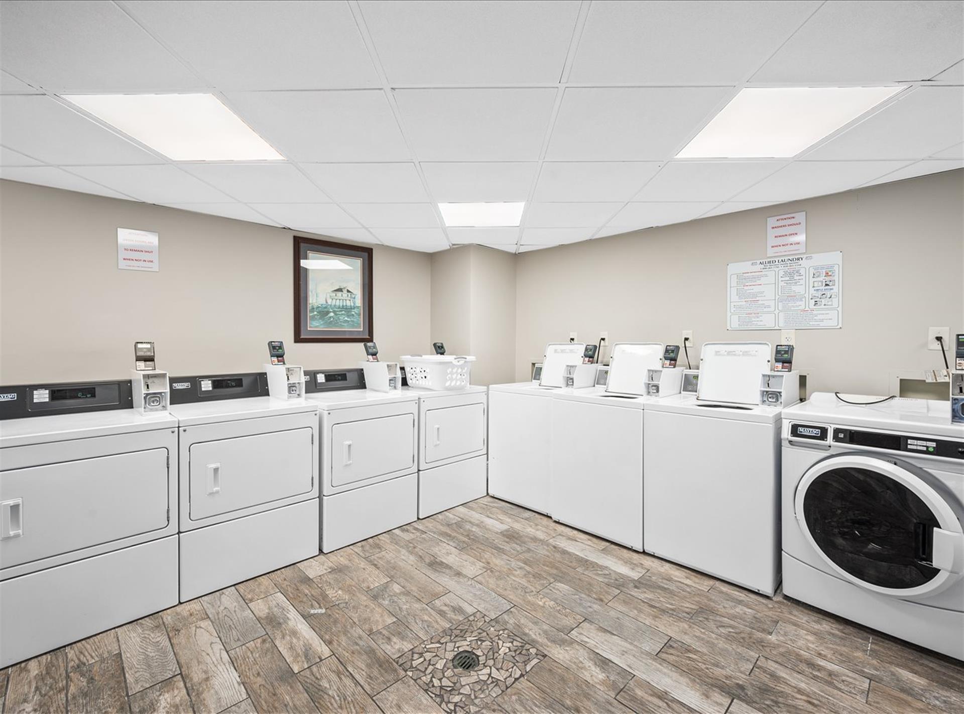CoinCard washerDryers on Floors 4  6