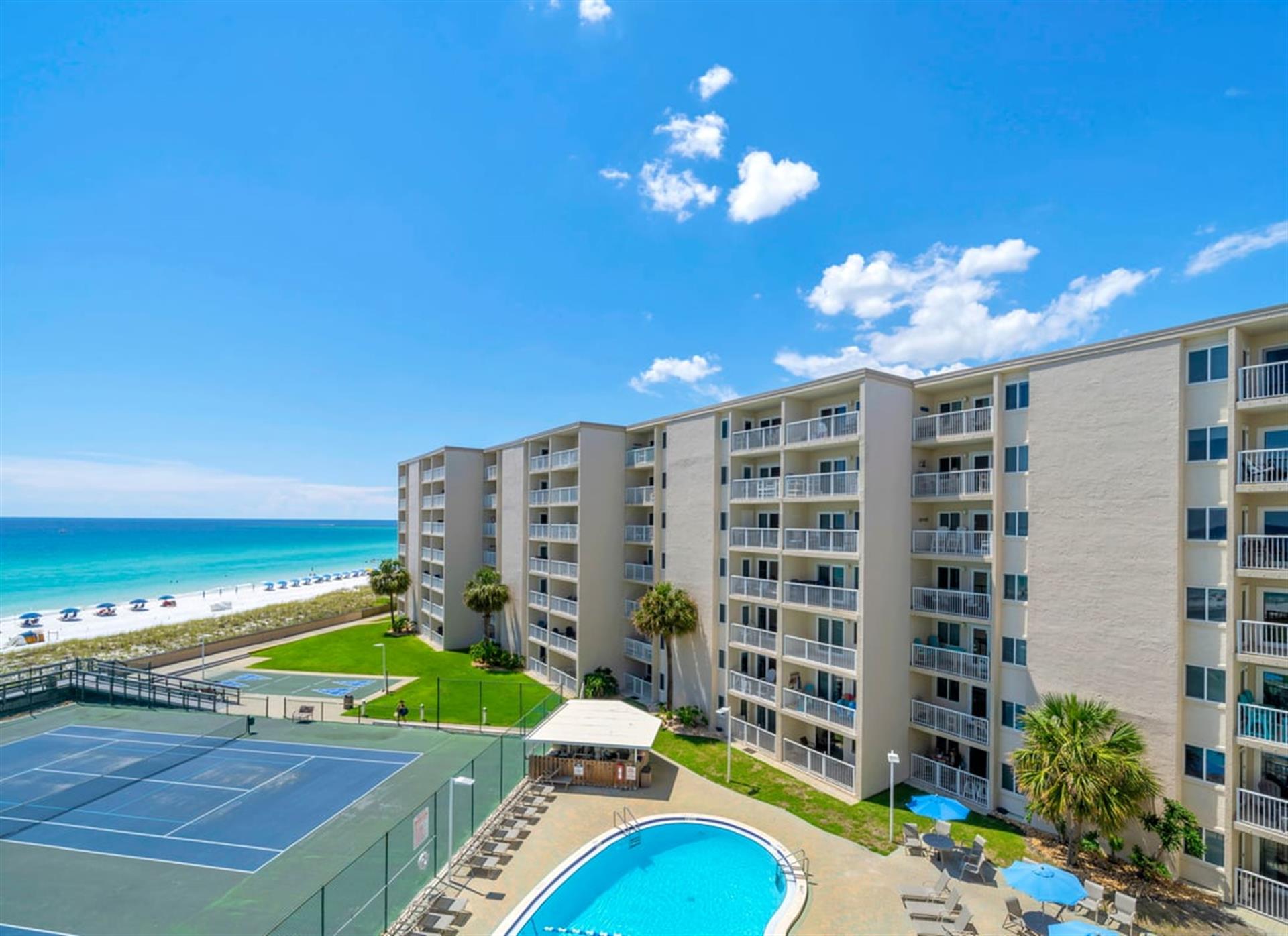 HSRC 517 Balcony View of Pool and Tennis Courts
