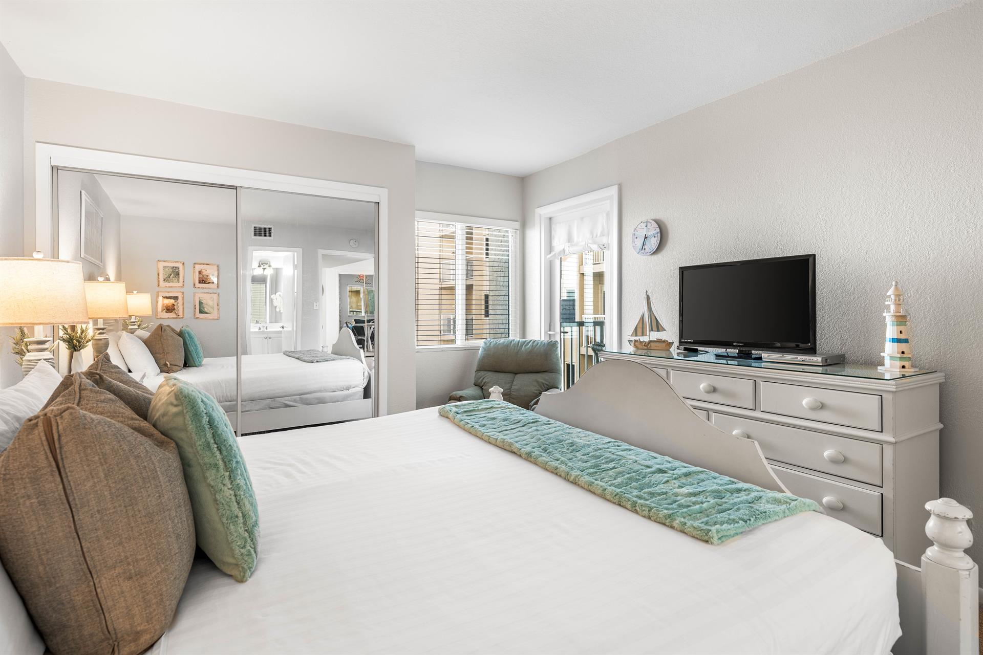 Master Bedroom With King Size Bed  31 TV