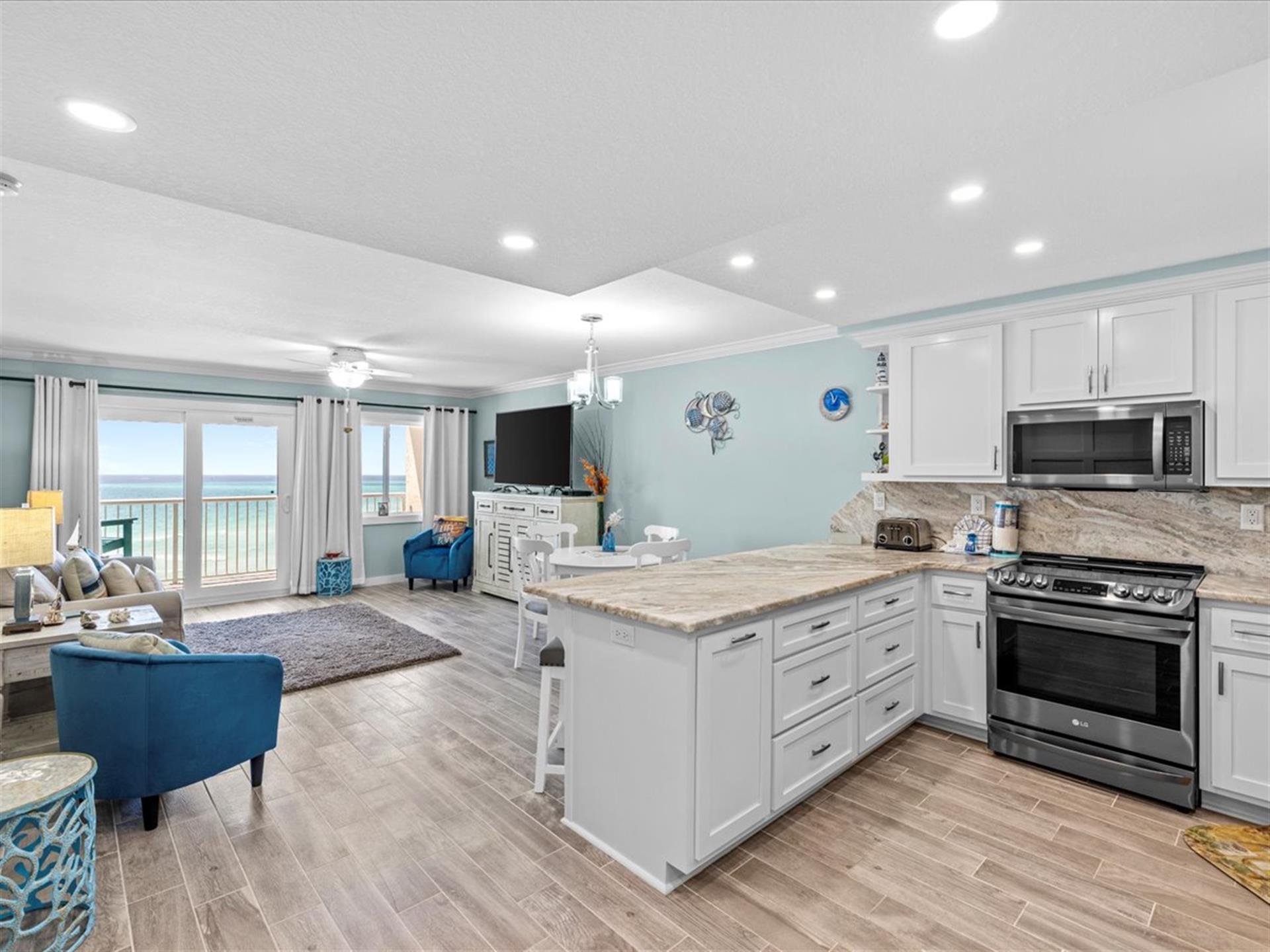 HSRC 722 KitchenLiving Areas With Gulf View