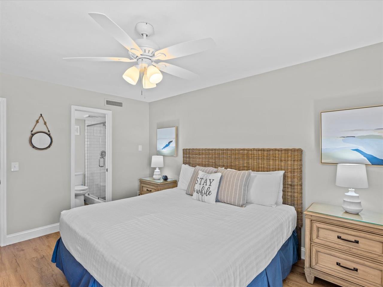 HSRC 107 Master Bedroom with King Bed  Ensuite Bathroom