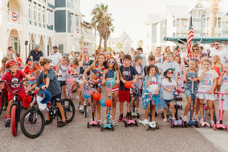 Guests enjoying a summer event at Cinnamon Shore on the Texas coast